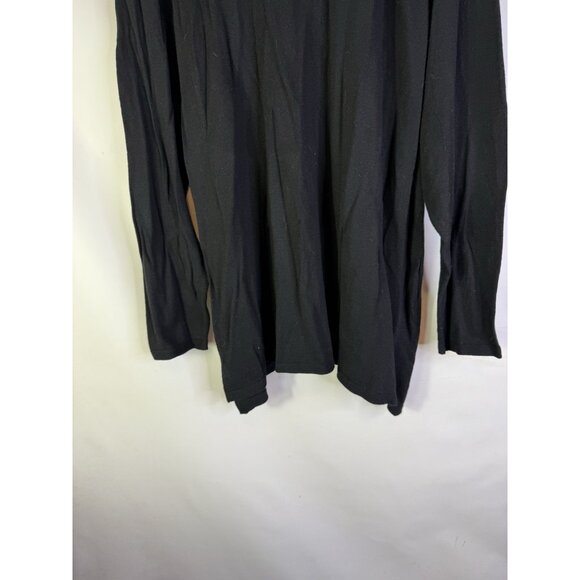 New J.Jill Cotton Lightweight Tunic Sweater Black - Picture 2 of 7